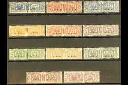 LIBYA PARCEL POST 1927-37 Overprints Complete Set (Sassone 14/24, SG P63/73), Never Hinged Mint Horizontal Pairs, 50c &  - Andere & Zonder Classificatie