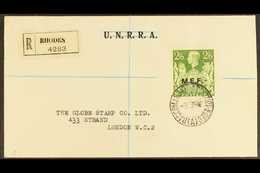 RHODES 1947 2s 6d Green MEF, SG M19, British Occupation Of Former Italian Colonies, Tied By "Raccomandata Ass Rodi Egeo  - Other & Unclassified