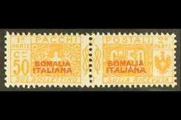 SOMALIA PARCEL POST 1926-31 50c Orange Unissued Overprint In Red, Sassone 47 (see Note After SG P92), Never Hinged Mint  - Sonstige & Ohne Zuordnung