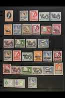 1953-74 FINE MINT COLLECTION Presented On Stock Pages. Includes 1954-59 Set To 10s, 1959 Official Opt'd Set Complete, 19 - Vide