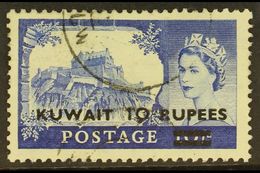 1955-57 10r On 10s Ultramarine Overprint Type II, SG 109a, Fine Used. For More Images, Please Visit Http://www.sandafayr - Koeweit