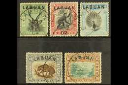 1900-02 Pictorial 2c, 4c Carmine, 5c, 10c And 16c, Between SG 111/116, Cds Used. (5 Stamps) For More Images, Please Visi - Noord Borneo (...-1963)