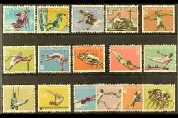 1955-58 SPORTS SETS Complete, Michel 334/337, 342/345, 353/356, And 365/368, Never Hinged Mint. (16 Stamps) For More Ima - Andere & Zonder Classificatie