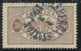 SWEDEN SVERIGE SVEZIA SUEDE 1874 1877 OFFICIAL STAMPS ORE 30o USATO USED OBLITERE' - Fiscaux