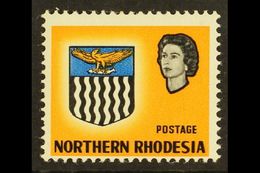 1963 3d Yellow, VALUE OMITTED VARIETY, SG 78a, Never Hinged Mint. For More Images, Please Visit Http://www.sandafayre.co - Noord-Rhodesië (...-1963)