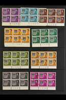 1963 SET IN MULTIPLES. The Complete Definitive Set In (mostly) Cylinder 1A Blocks Of 6 Or 4 For Top Values, SG 75/88, VF - Rhodésie Du Nord (...-1963)