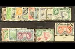 1953-54 Complete Definitive Set, SG 173/187, Very Fine Used. (15 Stamps) For More Images, Please Visit Http://www.sandaf - Nyasaland (1907-1953)