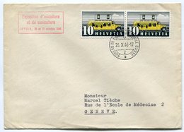 RC 10409 SUISSE 1946 LETTRE POSTE AUTOMOBILE + EXPOSITION D'AVICULTURE ET DE CUNICULTURE TB - Poststempel