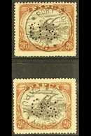 1910-11 Official 2s.6d Black And Brown, Both Types, SG O36/37, Fine With Full Port Moresby Cds. (2 Stamps) For More Imag - Papoea-Nieuw-Guinea