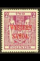 1947 £2 Bright Purple Postal Fiscal, SG 212, Very Fine Mint For More Images, Please Visit Http://www.sandafayre.com/item - Samoa