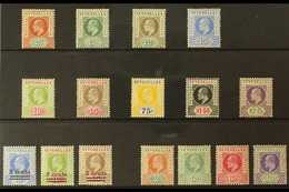 1903-06 KEVII MINT SELECTION Presented On A Stock Card That Includes 1903 CA Wmk Range With Most Values To 2r25, 1903 Su - Seychellen (...-1976)