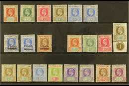 1903-06 MINT SELECTION Presented On A Stock Card & Includes A 12c Control Single & Values To 2r25. Generally Good To Fin - Seychellen (...-1976)