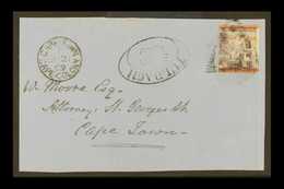 CAPE 1868 4d On 6d Deep Lilac Surcharge (SG 27) Used On Cover Front Tied By Triangular Postmark, Plus Oval Dated "Tulbag - Unclassified