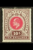NATAL 1902 10s Deep Rose And Chocolate, Ed VII, SG 141, Very Fine And Fresh Mint. For More Images, Please Visit Http://w - Unclassified