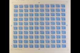 POSTAGE DUES 1972 Set Of 6 Values In COMPLETE SHEETS OF 100, Includes 1c & 2c In Both A & B Panes, SG D75/80, Never Hing - Unclassified