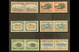 SPECIMENS 1927-30 Pictorial Definitives, Original Set Of 6 Horizontal Pairs (no 4d, Issued In 1928) Handstamped "SPECIME - Zonder Classificatie