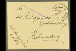 1916 (24 Jun) Stampless Env To Keetmanshoop With "Prisoner Of War / Free Of Charge / AUS" Three Line Violet Cachet And " - South West Africa (1923-1990)
