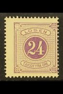 POSTAGE DUES 1874 24ore Red Violet, Facit L7a, Fine And Fresh Mint, Centred Right But Quite Lovely. For More Images, Ple - Otros & Sin Clasificación