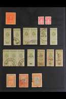 REVENUE STAMPS 1883 To 1950's Mostly Used Collection. With General Revenue 1883 1 Sik Vermilion Mint, Plus A Range Of La - Tailandia