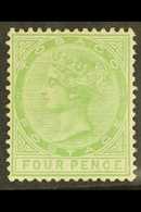1880 4d Yellow-green, Watermark Crown CC, SG 10, Fine Mint. For More Images, Please Visit Http://www.sandafayre.com/item - Trinité & Tobago (...-1961)