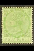 1880 4d Yellow-green, Watermark Crown CC, SG 10, Fine Mint. For More Images, Please Visit Http://www.sandafayre.com/item - Trindad & Tobago (...-1961)