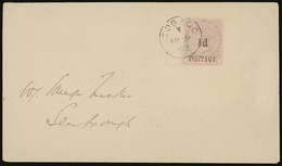 1897 ½d On 4d Lilac And Carmine, SG 33, Tied By Crisp Tobago Cds To Local Scarborough Cover With Inverted  "A" Code Cds. - Trinidad Y Tobago