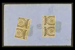 1876 "OTTOMANS" COVER 10pa Black & Mauve (SG 82) X2 Pairs On Cover Addressed In Arabic, Tied By Indistinct Square Seal P - Other & Unclassified