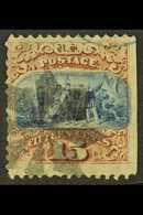 1869 15c Brown And Blue Landing Of Columbus Type II, Scott 119, Good Used With Straight Edge At Right. For More Images,  - Altri & Non Classificati