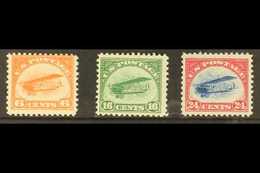 1918 Air "Curtiss Jenny" Set, Scott C1/3, Mint, The 24c With Nice Centring, Tiny Hinge Thins To Top Two Values. (3 Stamp - Andere & Zonder Classificatie