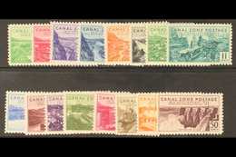 CANAL ZONE 1939 Panama Canal Anniversary Complete Postage And Air Sets, Scott 120/135, C15/20, Fine Never Hinged Mint. ( - Other & Unclassified