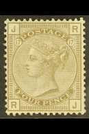 1873-80 4d Grey-brown, Plate 17, Wmk Large Garter, SG 154, Unused Without Gum, cat.£2800. For More Images, Please Visit  - Otros & Sin Clasificación