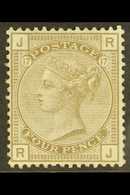 1873-80 4d Grey-brown, Plate 17, Wmk Large Garter, SG 154, Unused Without Gum, cat.£2800. For More Images, Please Visit  - Autres & Non Classés