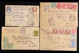 1902-1906 REGISTERED COVERS. A Group Of Registered Covers, Includes 1d+2d Ps Registered Letter And Three Registered Cove - Non Classés