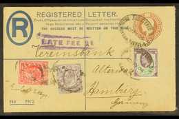 1904 (10 May) 3d Postal Stationery Registered Letter To Germany Uprated With 1d, 1½d & 6d Stamps Tied By "Thogmorton Ave - Non Classés