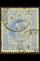 1911-12 10s Ultramarine De La Rue, SG 265, Very Fine Used. For More Images, Please Visit Http://www.sandafayre.com/itemd - Unclassified