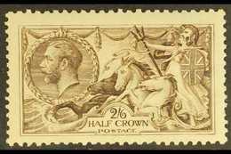 1913 2s6d Sepia-brown Seahorse, Waterlow Printing, SG 399, Pulled Perf At Right, Otherwise Fine Mint, Cat.£300. For More - Non Classés