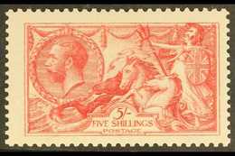 1913 5s Rose-carmine Seahorse, Waterlow Printing, SG 401, Light Gum Bends Across Stamp, Otherwise Good To Fine Mint, Cat - Non Classificati