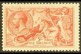 1918-19 5s Rose Red Seahorse, B.W. Printing, SG 416, Tiny Pinhole At Base, Otherwise Never Hinged Mint, Cat.£475. For Mo - Ohne Zuordnung