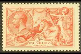 1918-19 5s Rose Red Seahorse, B.W. Printing, SG 416, Tiny Pinhole At Base, Otherwise Never Hinged Mint, Cat.£475. For Mo - Unclassified