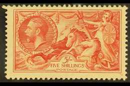 1934 5s Bright Rose- Red Re-engraved Seahorse, SG 451, Never Hinged Mint. For More Images, Please Visit Http://www.sanda - Ohne Zuordnung