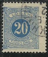 SWEDEN SVERIGE SVEZIA SUEDE 1877 1886 POSTAGE DUE STAMPS SEGNATASSE TASSE TAXE ORE 20o TJUGO LOSEN USATO USED OBLITERE' - Postage Due