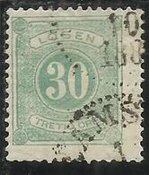 SWEDEN SVERIGE SVEZIA SUEDE 1877 1886 POSTAGE DUE STAMPS SEGNATASSE TASSE TAXE ORE 30o USATO USED OBLITERE' - Taxe