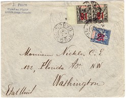 1915 Brief Aus N'Como Nach Washington USA; Rückseitig Stempel Cap Lopez Und Paris - Storia Postale