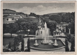 Bad Salzuflen - S/w Kurpark Allee Mit Leuchtbrunnen - Bad Salzuflen