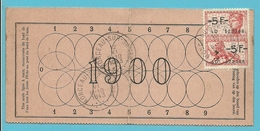 PERMIS SIMPLE (visverlof/permis De Peches) Met Fiscale Zegel Stempel MARCHIENNE-AU-PONT 1 Op 1943 - Dokumente