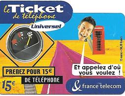 TICKET TELEPHONE-FRANCE- PU70a-COMPTEUR/ROUTE- Code 1/3/3/3/3---30/11/2003-Gratté-TBE - FT