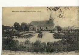 Brinon-sur-Sauldre ( Cher ) .  Jardins Publics .  Animée .  BELLE CARTE . - Brinon-sur-Sauldre