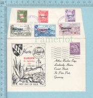 Herm Island - FDC, Cachet Flame : Europa 18/19/1961, Herm Island Postmark - 1961