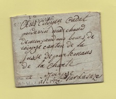 Debourse Du Mans Sur Lettre De St Martin De Rhe - 16 - Charente Inferieure - 1801 - 1801-1848: Precursores XIX