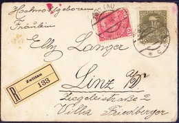 AUSTRIA - CZECHOSLOVAKIA -  Recomm. ZWITTAU  To  LINZ - 1916 - Postcards